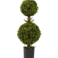 Trees & Topiaries-Kirkland's Home Double Ball Boxwood Topiary In Nursery Planter
