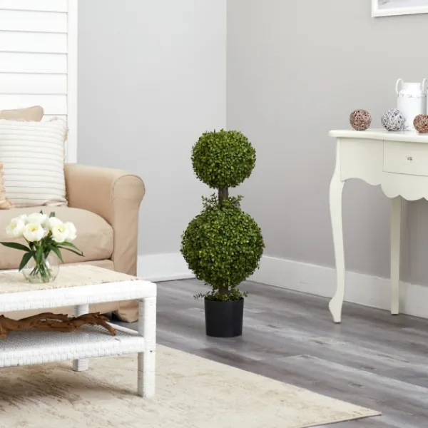 Trees & Topiaries-Kirkland's Home Double Ball Boxwood Topiary In Nursery Planter