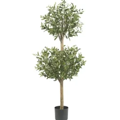 Trees & Topiaries-Kirkland's Home Double Ball Olive Tree Topiary