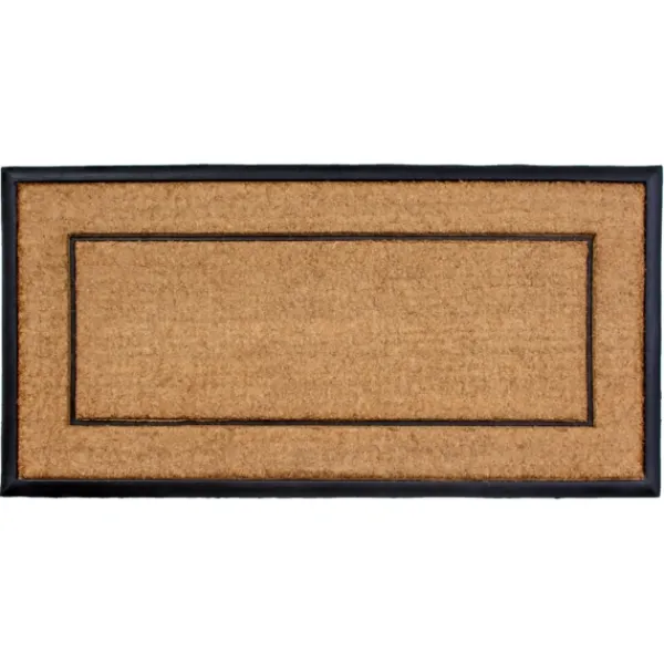 Doormats-Kirkland's Home Double Border Doormat, 48X24 In. Tan/Black