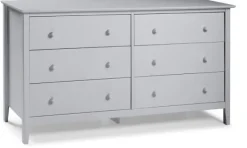 Dressers & Chests-Kirkland's Home Dove Brazilian Pine Wood Dresser Gray