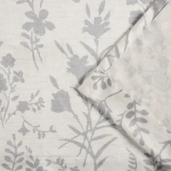 Curtains & Drapes-Kirkland's Home Dove Gray Floral 2-Pc. Curtain Panel Set, 84 In. Gray/White