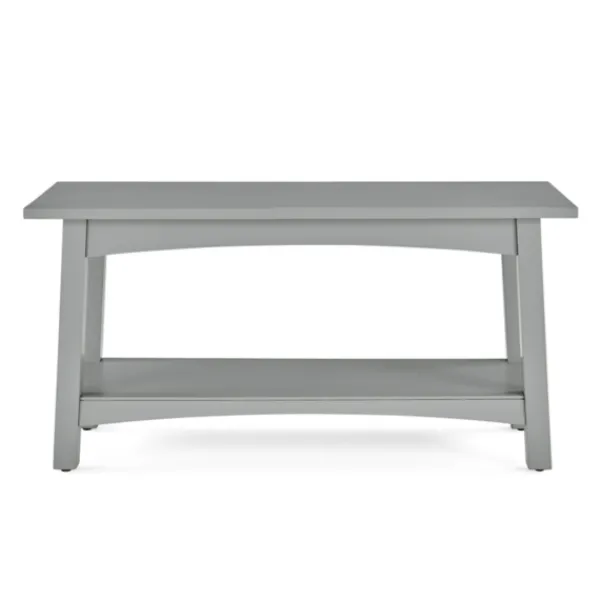 Benches & Ottomans-Kirkland's Home Dove Rustic Farmhouse Wood Bench Gray