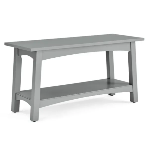 Benches & Ottomans-Kirkland's Home Dove Rustic Farmhouse Wood Bench Gray