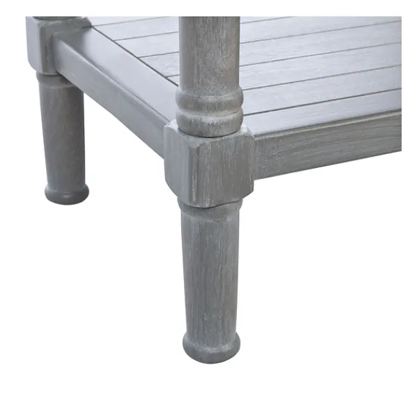 Console Tables-Kirkland's Home Dove Turned Leg Rustic Console Table Gray