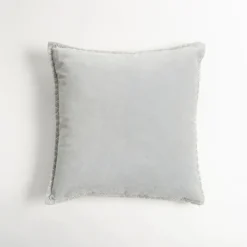 Pillows-Kirkland's Home Dove Velvet Riviera Throw Pillow Gray