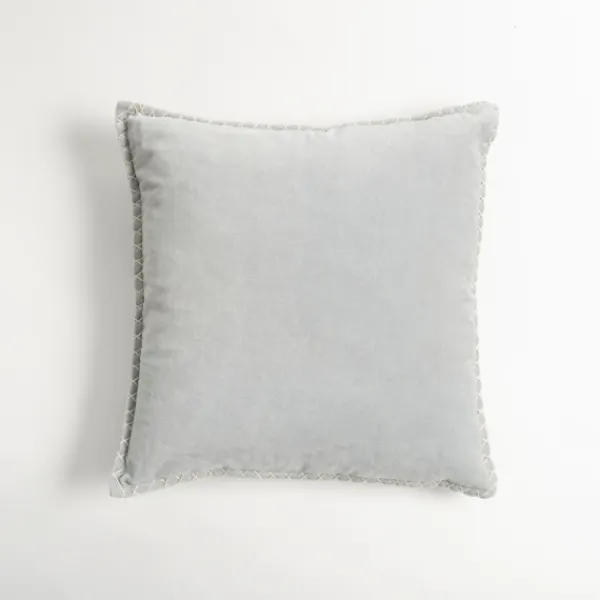 Pillows-Kirkland's Home Dove Velvet Riviera Throw Pillow Gray