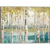 Framed Art-Kirkland's Home Down By The River Framed Canvas Art Print Blue/Green/White