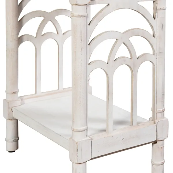 Accent & End Tables-Kirkland's Home 1-Drawer Cathedral Sides Accent Table White
