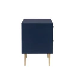 Nightstands-Kirkland's Home 2-Drawer Nightstand With Gold Hardware Blue