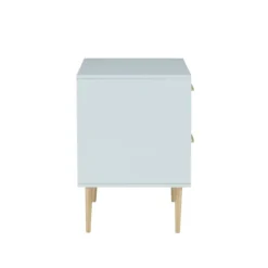Nightstands-Kirkland's Home 2-Drawer Nightstand With Gold Hardware Gray