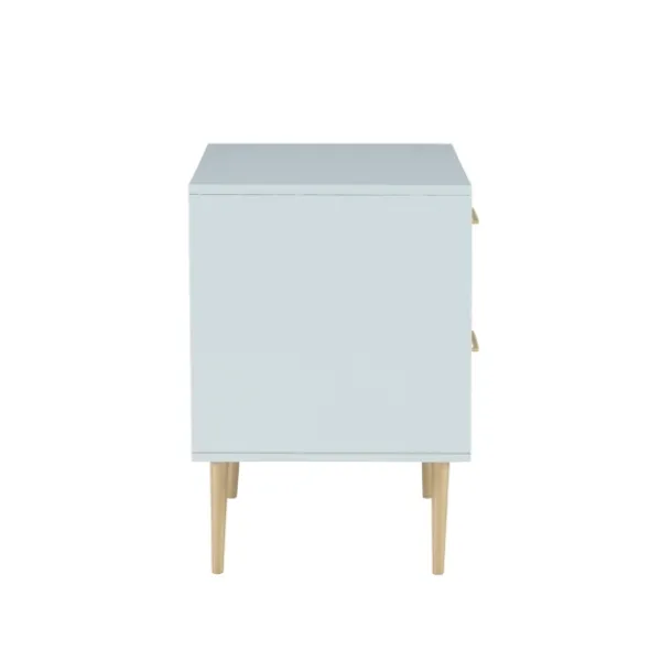 Nightstands-Kirkland's Home 2-Drawer Nightstand With Gold Hardware Gray