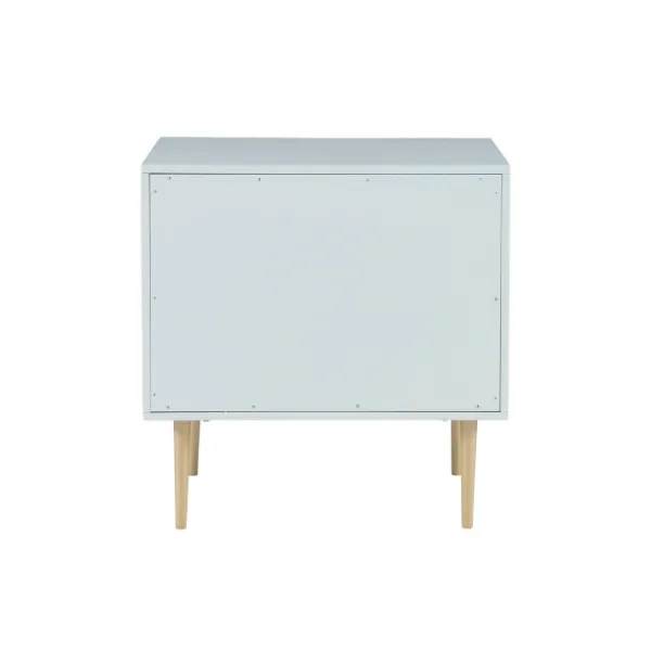 Nightstands-Kirkland's Home 2-Drawer Nightstand With Gold Hardware Gray