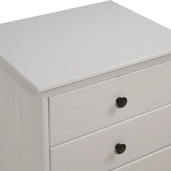 Nightstands-Kirkland's Home 3-Drawer Wood Nightstand White