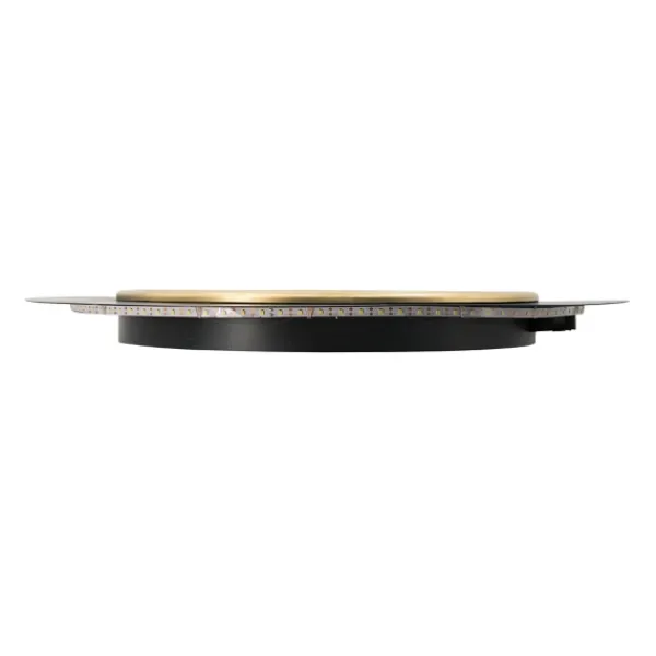 Decorative Mirrors-Kirkland's Home Drew Ii Black And Gold Round Led Mirror