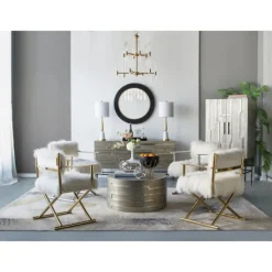 Decorative Mirrors-Kirkland's Home Drew Ii Black And Gold Round Led Mirror