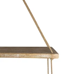 Shelves-Kirkland's Home Driftwood And Jute Rope Hanging Wall Shelf