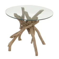 Accent & End Tables-Kirkland's Home Driftwood Branch Base Accent Table Brown