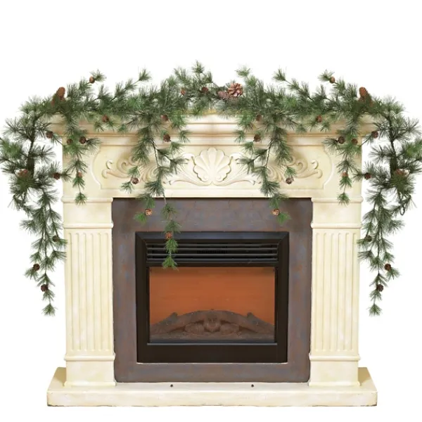 Arrangements & Greenery-Kirkland's Home Drooping Snowy Ming Pine Christmas Garland Green