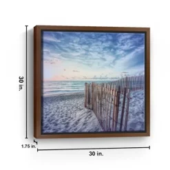 Framed Art-Kirkland's Home Dune Daybreak Framed Canvas Art Print Blue/White
