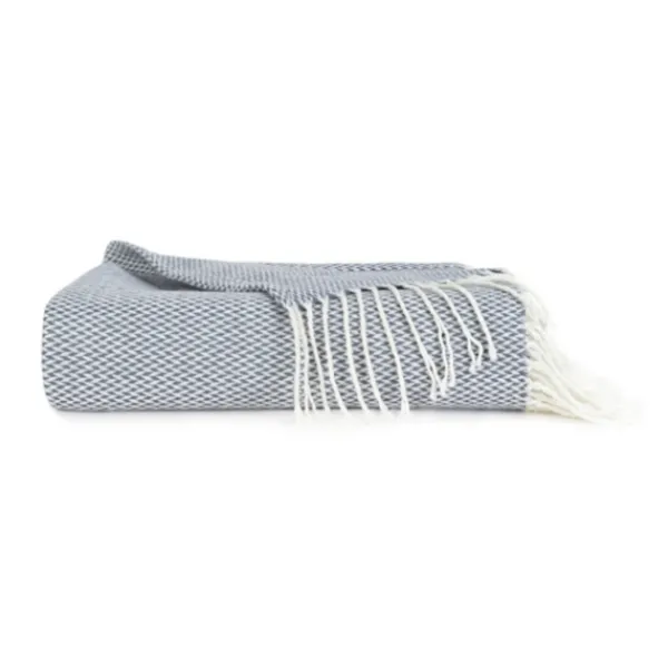 Blankets & Throws-Kirkland's Home Dusk Herringbone Throw With Fringe Blue