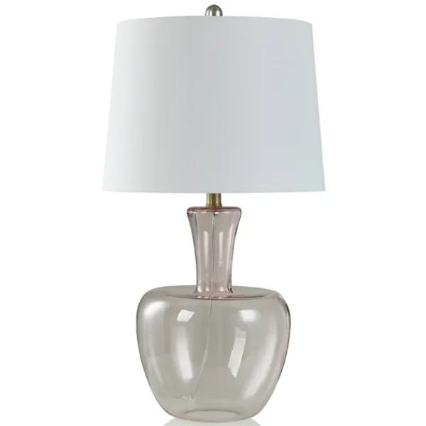 Table Lamps-Kirkland's Home Dusty Blush Glass Gourd Table Lamp
