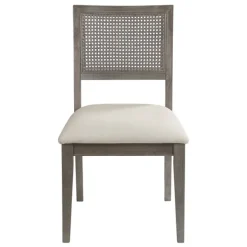 Dining Chairs-Kirkland's Home Dusty Gray Cane Back 2-Pc. Dining Chair Set White