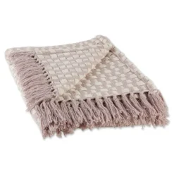 Blankets & Throws-Kirkland's Home Dusty Lilac Urban Check Throw Purple/Ivory