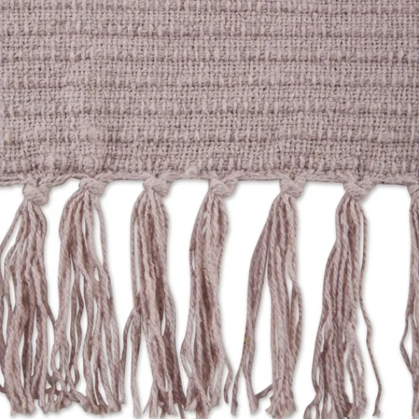 Blankets & Throws-Kirkland's Home Dusty Ribbed Fringe Throw Purple