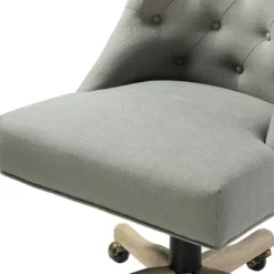Office Furniture-Kirkland's Home Dylan Upholstered Office Chair Gray