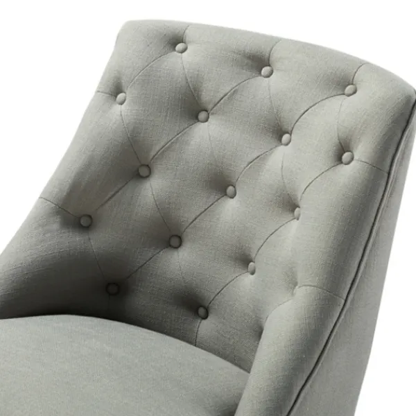 Office Furniture-Kirkland's Home Dylan Upholstered Office Chair Gray