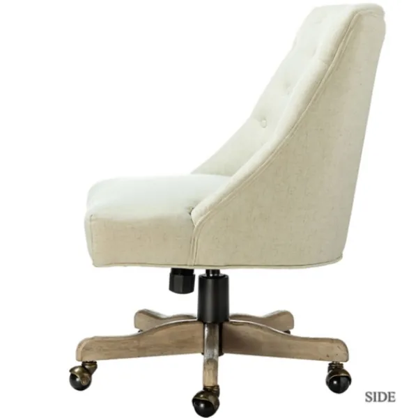 Office Furniture-Kirkland's Home Dylan Upholstered Office Chair Ivory