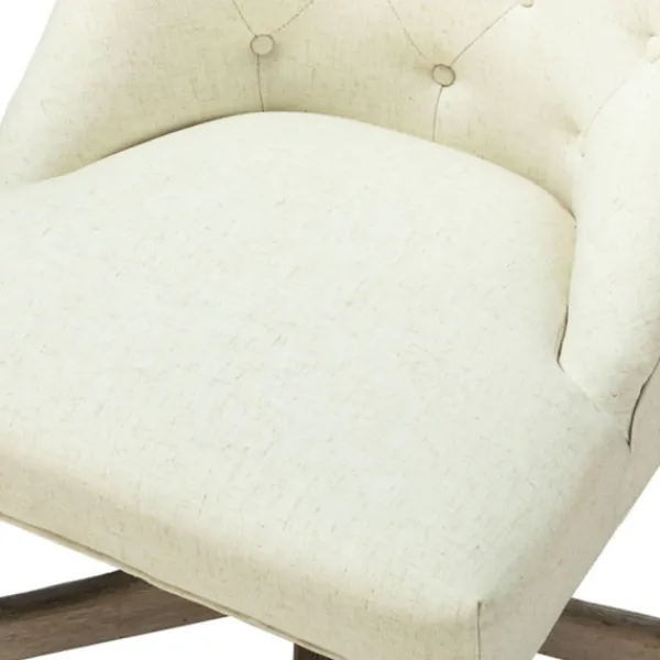 Office Furniture-Kirkland's Home Dylan Upholstered Office Chair Ivory