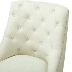 Office Furniture-Kirkland's Home Dylan Upholstered Office Chair Ivory