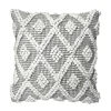 Pillows-Kirkland's Home Earl Gray Diamond Knot Tufted Throw Pillow Gray/White