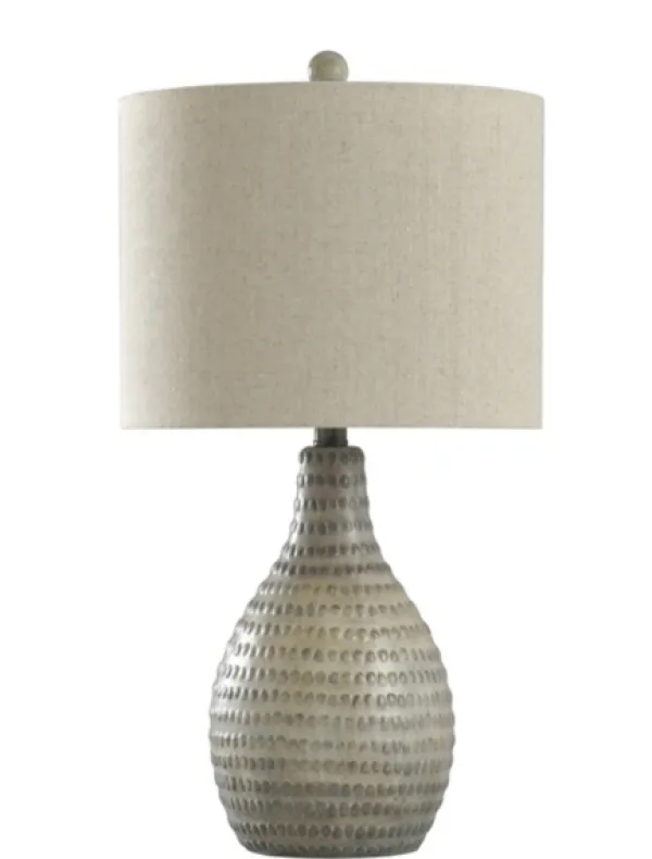 Table Lamps-Kirkland's Home Earth Tone Oak Table Lamp Gray