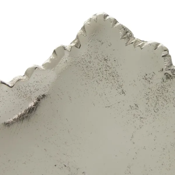 Decorative Trays-Kirkland's Home Earthy Abstract Cracked Decorative Tray Silver