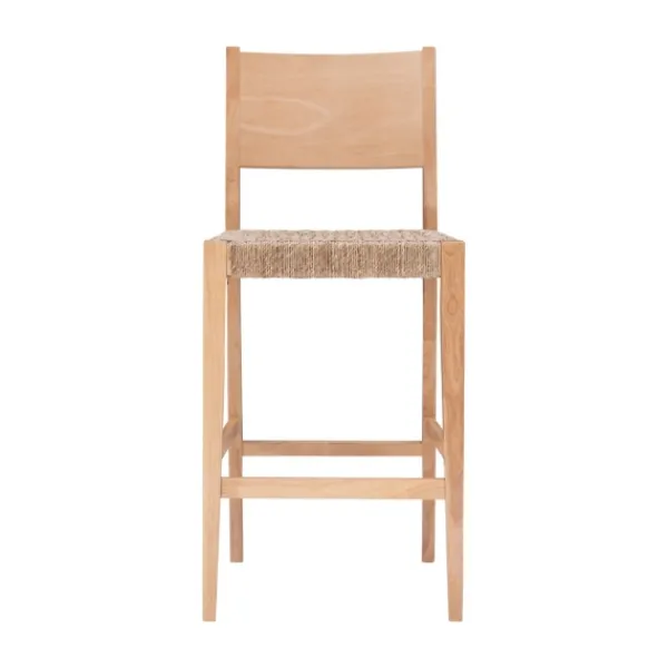 Bar Stools & Counter Height Stools-Kirkland's Home Earthy Basketweave Rubberwood Bar Stools, Set Of 2 Tan