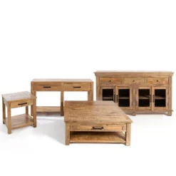 Console Tables-Kirkland's Home Easton Mango Wood Console Table Brown