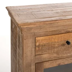 Cabinets & Sideboards-Kirkland's Home Easton Mango Wood 4-Door Cabinet