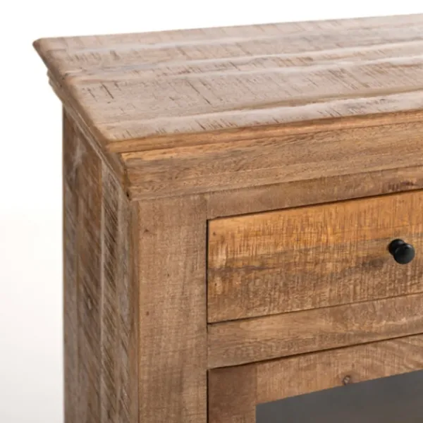 Cabinets & Sideboards-Kirkland's Home Easton Mango Wood 4-Door Cabinet