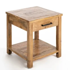Accent & End Tables-Kirkland's Home Easton Mango Wood Side Table Brown
