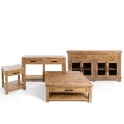 Accent & End Tables-Kirkland's Home Easton Mango Wood Side Table Brown