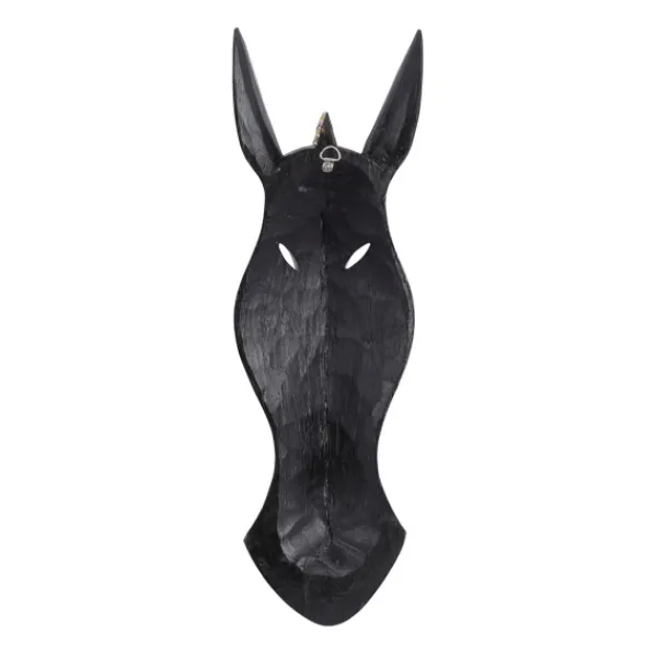 Wall Plaques-Kirkland's Home Ebony Dot Art Zebra Mask Wall Sculpture Black