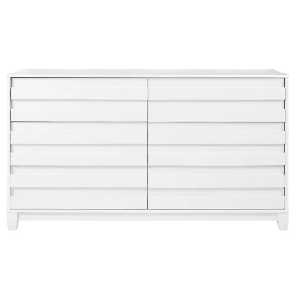 Dressers & Chests-Kirkland's Home Eco Pine Wood Channeled Drawer Dresser White