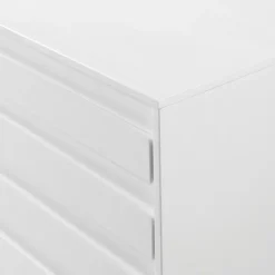 Dressers & Chests-Kirkland's Home Eco Pine Wood Channeled Drawer Dresser White