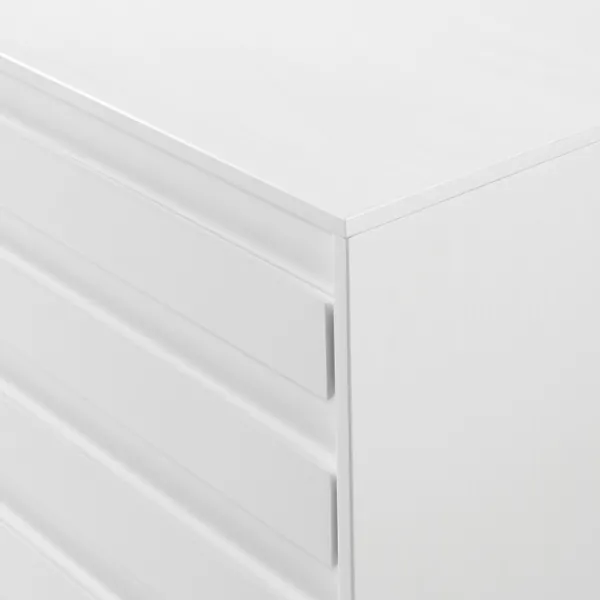 Dressers & Chests-Kirkland's Home Eco Pine Wood Channeled Drawer Dresser White