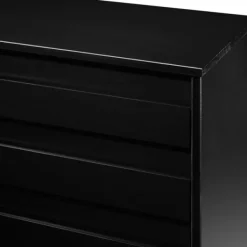 Dressers & Chests-Kirkland's Home Eco Pine Wood Channeled Drawer Dresser Black