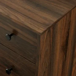 Dressers & Chests-Kirkland's Home Eden Dark Walnut Tapered Legs Dresser Brown