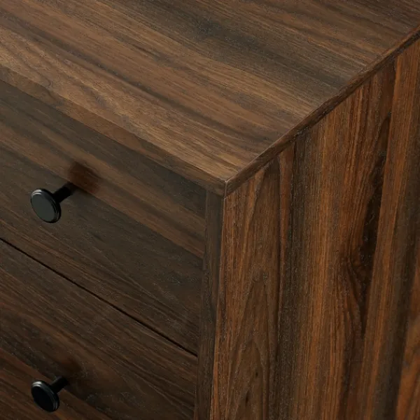 Dressers & Chests-Kirkland's Home Eden Dark Walnut Tapered Legs Dresser Brown
